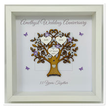 Load image into Gallery viewer, 33rd Amethyst 33 Years Wedding Anniversary Frame - Message