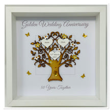 Load image into Gallery viewer, 50th Golden 50 Years Wedding Anniversary Frame - Message