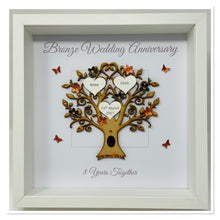 Load image into Gallery viewer, 8th Bronze 8 Years Wedding Anniversary Frame - Message