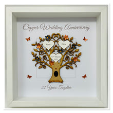 Load image into Gallery viewer, 22nd Copper 22 Years Wedding Anniversary Frame - Message