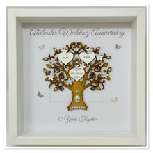 Load image into Gallery viewer, 37th Alabaster 37 Years Wedding Anniversary Frame - Message