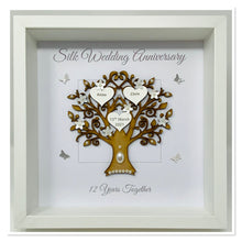 Load image into Gallery viewer, 12th Silk 12 Years Wedding Anniversary Frame - Message