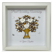 Load image into Gallery viewer, 30th Pearl 30 Years Wedding Anniversary Frame - Message