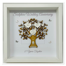 Load image into Gallery viewer, 27th Sculpture 27 Years Wedding Anniversary Frame - Message