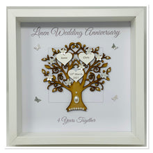 Load image into Gallery viewer, 4th Linen 4 Years Wedding Anniversary Frame - Message