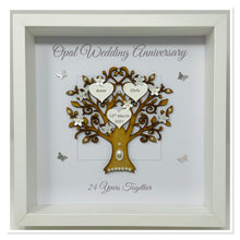 Load image into Gallery viewer, 24th Opal 24 Years Wedding Anniversary Frame - Message