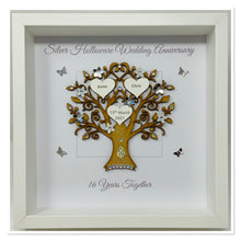 Load image into Gallery viewer, 16th Silver Holloware 16 Years Wedding Anniversary Frame - Message