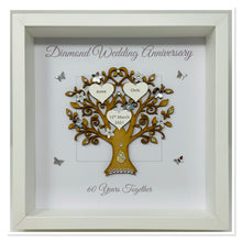 Load image into Gallery viewer, 60th Diamond 60 Years Wedding Anniversary Frame - Message