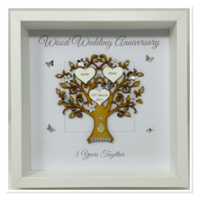 Load image into Gallery viewer, 5th Wood 5 Years Wedding Anniversary Frame - Message