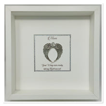 Load image into Gallery viewer, Silver Angel Wings Remembrance Frame