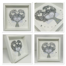 Load image into Gallery viewer, 25th Silver 25 Years Wedding Anniversary Frame - Heart Tree Metallic