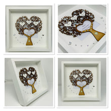 Load image into Gallery viewer, 25th Silver 25 Years Wedding Anniversary Frame - Heart Tree