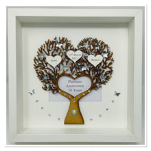 Load image into Gallery viewer, 70th Platinum 70 Years Wedding Anniversary Frame - Heart Tree