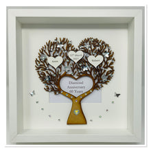Load image into Gallery viewer, 60th Diamond 60 Years Wedding Anniversary Frame - Heart