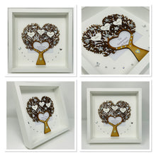 Load image into Gallery viewer, 10th Tin 10 Years Wedding Anniversary Frame - Heart Tree