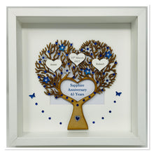 Load image into Gallery viewer, 45th Sapphire 45 Years Wedding Anniversary Frame - Heart