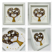 Load image into Gallery viewer, 50th Golden 50 Years Wedding Anniversary Frame - Heart Tree