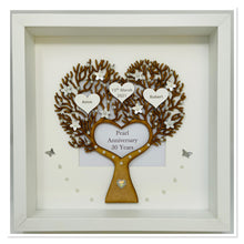 Load image into Gallery viewer, 30th Pearl 30 Years Wedding Anniversary Frame - Heart Tree