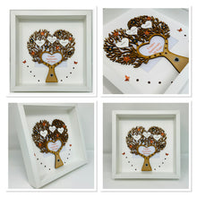 Load image into Gallery viewer, 22nd Copper 22 Years Wedding Anniversary Family Tree Frame - Heart
