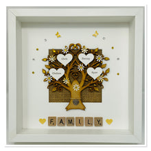 Load image into Gallery viewer, Scrabble Family Tree Frame - Yellow