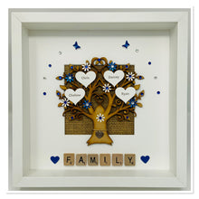 Load image into Gallery viewer, Scrabble Family Tree Frame - Royal Blue