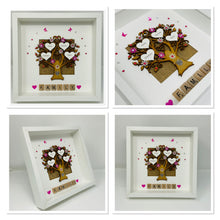 Load image into Gallery viewer, Scrabble Family Tree Frame - Bright Pink