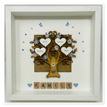 Load image into Gallery viewer, Scrabble Family Tree Frame - Pale Blue