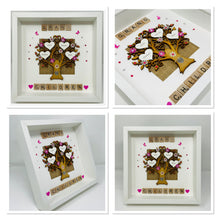 Load image into Gallery viewer, Grandchildren Scrabble Family Tree Frame - Bright Pink