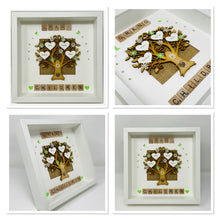 Load image into Gallery viewer, Grandchildren Scrabble Family Tree Frame - Green