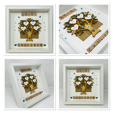 Load image into Gallery viewer, Grandchildren Scrabble Family Tree Frame - Teal