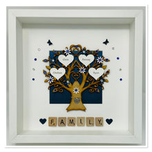 Load image into Gallery viewer, Scrabble Family Tree Frame - Classic Royal Blue