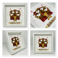 Load image into Gallery viewer, Scrabble Family Tree Frame - Classic Red & Gold
