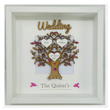 Load image into Gallery viewer, Wedding Day Tree Frame - Bright Pink - Gem Birds Wedding