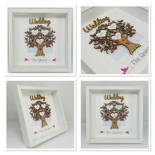 Load image into Gallery viewer, Wedding Day Tree Frame - Bright Pink - Gem Birds Wedding