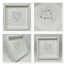 Load image into Gallery viewer, 25th Silver 25 Years Wedding Anniversary Frame - Gem Heart