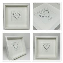 Load image into Gallery viewer, 10th Tin 10 Years Wedding Anniversary Frame - Gem Heart