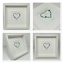Load image into Gallery viewer, 55th Emerald 55 Years Wedding Anniversary Frame - Gem Heart