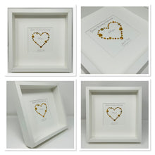 Load image into Gallery viewer, 50th Golden 50 Years Wedding Anniversary Frame - Gem Heart