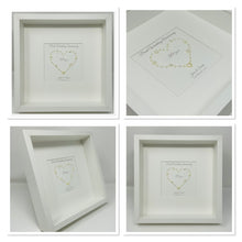 Load image into Gallery viewer, 30th Pearl 30 Years Wedding Anniversary Frame - Gem Heart