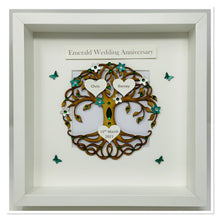 Load image into Gallery viewer, 55th Emerald 55 Years Wedding Anniversary Frame - Tree Of Life