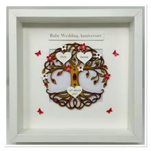 Load image into Gallery viewer, 40th Ruby 40 Years Wedding Anniversary Frame - Tree Of Life