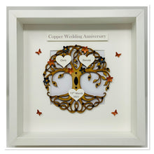 Load image into Gallery viewer, 22nd Copper & Black 22 Years Wedding Anniversary Frame - Tree Of Life