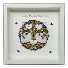 Load image into Gallery viewer, 45th Sapphire 45 Years Wedding Anniversary Frame - Tree Of Life