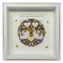 Load image into Gallery viewer, 50th Golden 50 Years Wedding Anniversary Frame - Tree Of Life