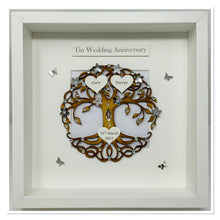 Load image into Gallery viewer, 10th Tin 10 Years Wedding Anniversary Frame - Tree Of Life