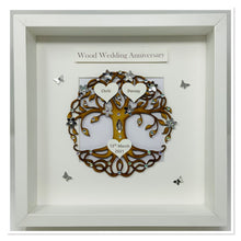 Load image into Gallery viewer, 5th Wood 5 Years Wedding Anniversary Frame - Tree Of Life