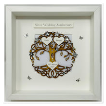 Load image into Gallery viewer, 25th Silver 25 Years Wedding Anniversary Frame - Tree Of Life