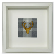 Load image into Gallery viewer, Stag Head Frame - Grey Tartan (1)
