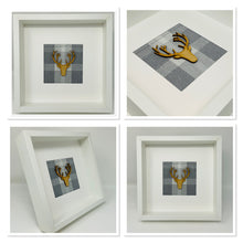 Load image into Gallery viewer, Stag Head Frame - Grey Tartan (1)