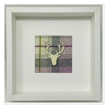 Load image into Gallery viewer, Stag Head Frame - Lilac Tartan (2)